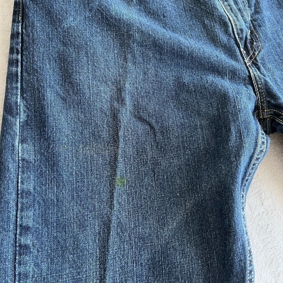 Levis 505 Dark Wash Jeans Men's Size 40x32 Regular Fit Straight Leg Denim Blue - Picture 10 of 10